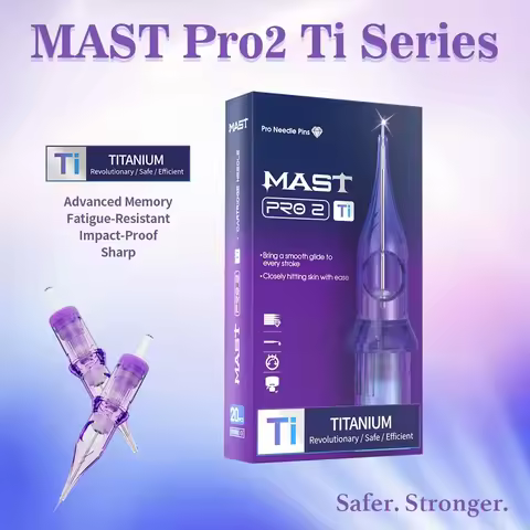 Mast Pro2 Ti Series Tattoo Needles Cartridges 20pcs/box 1RL 0.25/0.30/0.35mm Safety Disposable Perma