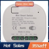 Tuya WIFI RF433 Receiver 16A WiFi Smart Wireless Switch 433MHz Remote Control Smart Timer Switch for