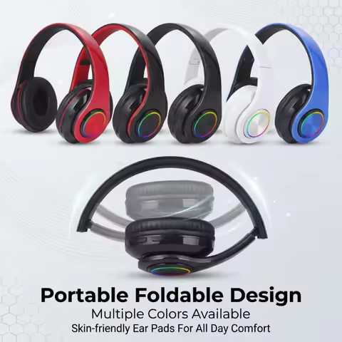 B39 Bluetooth Headphones RGB Lighting Noise Cancellation Foldable Headsets Over Ear Stereo HIFI Spor
