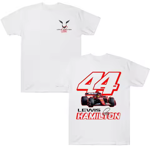 2026 New Model Lewis Hamilton Racing Car 44 Number High-quality Comfortable Casual Printed Men's T-s