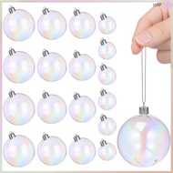 18Pcs Xmas Bauble for Decoration Assorted Color Plastic junshaoyipin