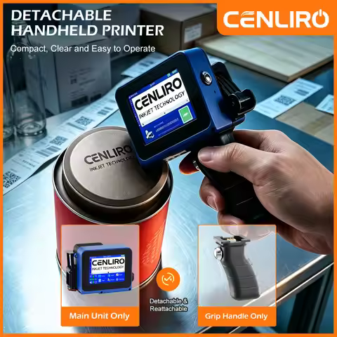 Cenliro CL05P 12.7mm Portable Mini Handheld Printer Detachable TIJ Inkjet Coding Machine for Glass B