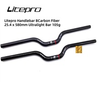 Litepro Handlebar 25.4x580mm Bike Carbon Fiber Parts for Brompton Swallow Handlebar Ultralight Bar M