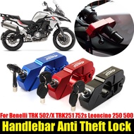 For Benelli TRK502 TRK502X TRK251 752s Leoncino 250 500 Accessories Handlebar Brake Grip Lock Anti Theft Lock