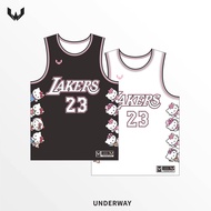 [ Free Custom Namenumber ] Cartoon Hello Kitty Student Double-sided Basketball Jersey James Jersey K