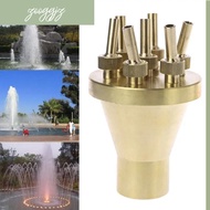 ZOOGGJZ ทองเหลืองเบิ้ล หัวฉีดน้ำพุแบบตรงตรงกลาง Fnpt fnpt 1/2 "3/4" 1" สปริงเกลอร์หัวฉีดคอลัมน์ดอกไม