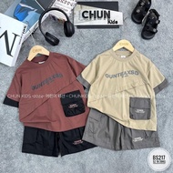 BS217 - SET pull for KIDS with diagonal flap and flap pockets - 8360