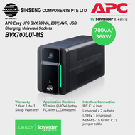 APC Easy UPS Battery Backup BVX 700VA 230V AVR USB Charging Universal Sockets BVX700LUI-MS [2 Year Local Warranty]