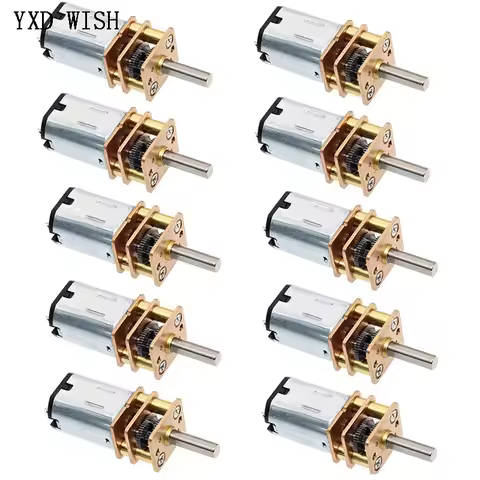 10pcs GA12-N20 DC 3V 6V 12V Micro Metal Gear Motor Gear Wheel Gear Motor 30RPM 50RPM 60RPM 100RPM 20