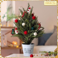 [MiskuluMY] Small Artificial Cypress Christmas Tree Mini Tabletop Xmas Tree Faux Cypress Bush in Pot