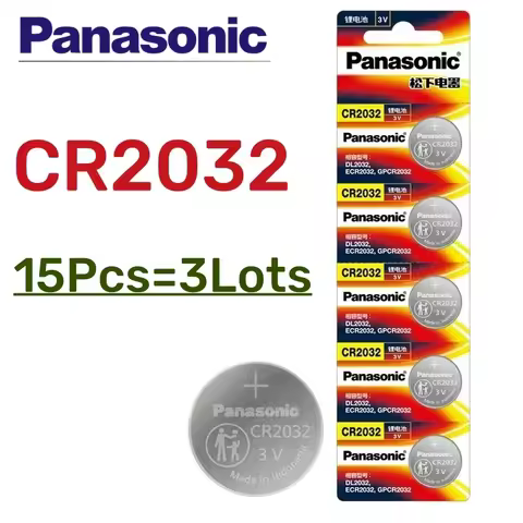 15pcs Original PANASONIC CR2032 CR 2032 3V Lithium Battery For Watch Calculator Clock Remote Control
