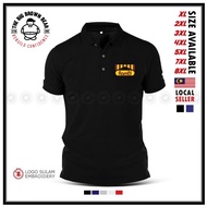 PLUS SIZE - Polo T-Shirt Sulam Ramly Burger Dagang Roti Uniform Baju Besar Big Gemuk Lelaki Cotton E