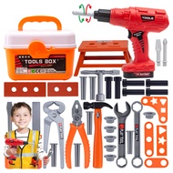 deveodo Play House Toys Simulation Toolbox Large Capacity Toy Storage Toolbox Interactive Kids Elect