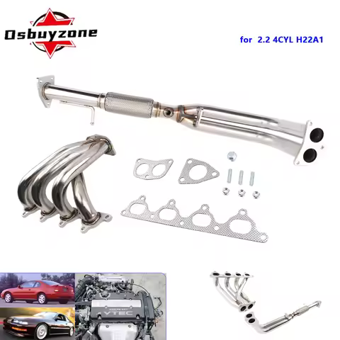 Stainless Steel H23 2.3L H23A1 NON-VTEC Exhaust Manifold Header for Honda 92-96 PRELUDE VTEC 2.2L H2