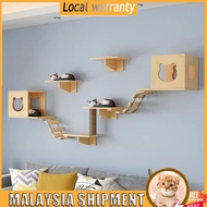 READY STOCK Solid Wood Cat Wall Mounted Type Cat Tree wall Cat House wall Cat Cage pet tree wooden cat tree wall cat wall climbing Cat climbing frame Rak Kucing貓爬架