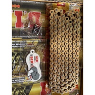 DID 428 VIX T-RING CHAIN 428-132L GOLD<100% ORIGINAL>