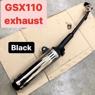SUZUKI GSX 110 FX 110 GSX110 FX110 EXHAUST - BLACK EXHAUST MUFFLER EKZOS PIPE GSX110 racing Sport CO