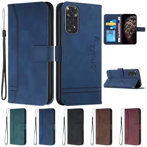 For Xiaomi Redmi Note 11 Case Redmi Note 11 Cover Flip Case on for Funda Xiomi Xiaomi Redmi Note11 P