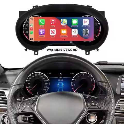 W207 W204 Dashboard Displayer Digital Cluster Instrument Speedometer CarPlay Android Auto for E-Clas