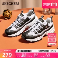 斯凯奇（Skechers）女鞋DLITE熊猫鞋厚底老爹鞋闪晶拼接11914 白色/黑色/BKW 38