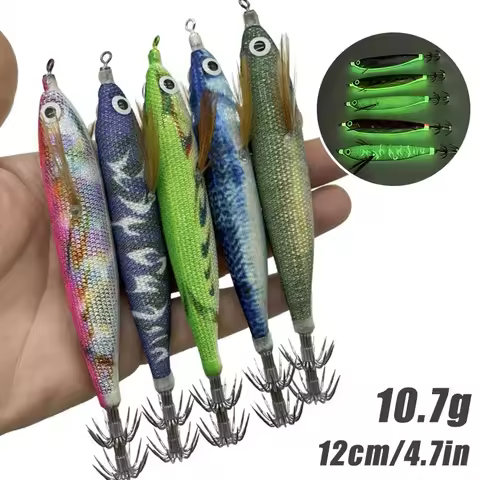 Aggie Webfoot Octopus Egi Squid Bait Sea Fishing Cuttlefish Jig Hook Wood Shrimp Hook Artificial Oct