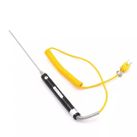 1pc K-type Handheld Temperature Sensor For Surface Thermocouple -50~500°C NR-81530 Stainless Steel T