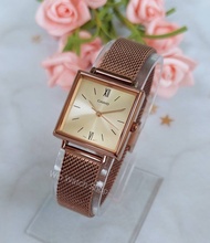 นาฬิกา Casio รุ่น LTP-E155MR-9B นาฬิกาผู้หญิง หน้าปัดสีเหลี่ยม สีโรสโกลด์ - ของแท้ 100% รับประกันสินค้า 1 ปีเต็ม