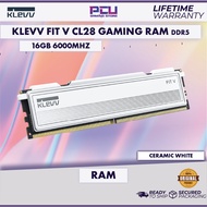 KLEVV FIT V 6000MHz CL28 16GB DDR5 GAMING MEMORY RAM - WHITE