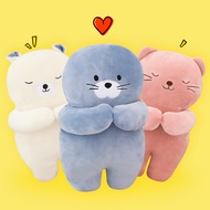 【Hot ticket】 14/28/60cm Sea Lionwhite Bearcat Stuffed Soft Plush Toy For Child Girls Lover Birthday 