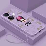 Vivo V60 Lite VIVO V60Lite Cute Minnie Mouse Case Mobile Casing Cartoon Design Liquid Silicon Soft C