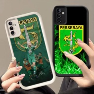 DK-76 Persebaya Silicone Casing black and white for Samsung A35 A34 S25 S24 A24 A17 A26 A25 FE Ultra