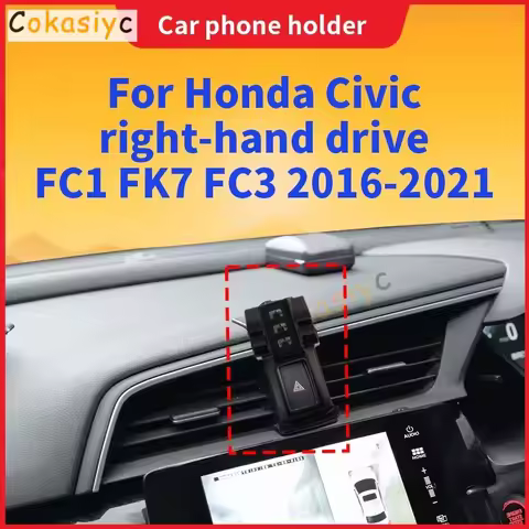 Right-hand Drive For Honda Civic MK10 FC1 FK7 FC3 2016 2017-2021 Mobile Phone Mounts Car Wireless Ch