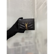 Black GHW TOP QUALITY CARD HOLDER For YSL
