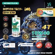 MOTION 4T 10W40 ESTER + PAO API SP 1L Fully Synthetic Motorcycle Engine Oil Minyak Hitam Pelincir Mo