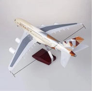 A380 Etihad 47CM Scale Aircraft Model for Airbus Model Airplane 380 Die-cast Resin Aircraft Collecti