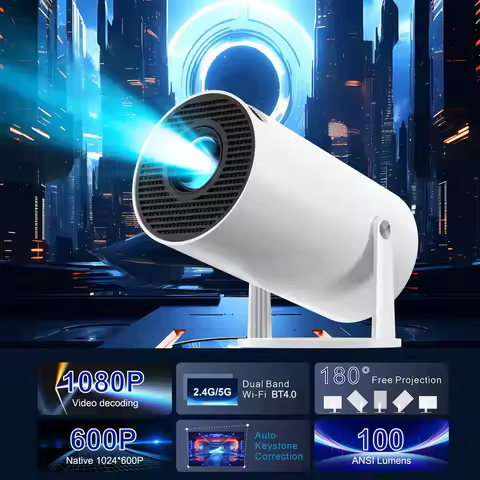 2025 hot sale HY300A Smart Mini Projector 1G/8G Android 9.0 1080P Video Decoding Portable with LCD/L