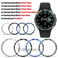 Metal Bezel Ring for Samsung Galaxy Watch 6 5 4 40mm 44mm Adhesive Cover Bumper Case for Samsung Galaxy Watch 4 Classic 42mm 46mm / Gear S3