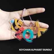 GANTUNGAN Keychain/ Acrylic Keychain Alphabet Animal/ Animal Bundle