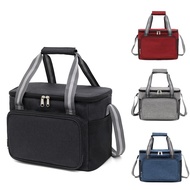 15L Foldable Lunch Bag Box Thermal Insulation Oxford Waterproof Cooler Bag for Men Women with Adjustable Shoulder Sling