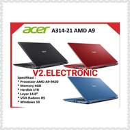 Laptop Acer A314-21 AMD A9-9420 | VGA 2GB R5 | RAM 4GB | HDD 1TB |