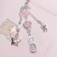 1pc Popular Y2K Style Pink Heart Phone Charm, Unique Anti-Loss Keychain (Due To Shooting Angle And M