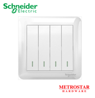 Schneider 4 Gang 1 Way Switch
