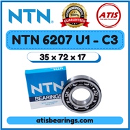 NTN 6207 C3 ( 35 x 72 x 17 ) 100% ORIGINAL Open Type Deep Groove Ball Bearings