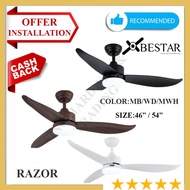 [FREE DELIVERY] BESTAR RAZOR 46inch/54inch DC Motor Ceiling Fan with LED Light and Remote Control