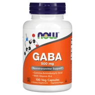 NOW Foods GABA B-6, 500 mg Capsules