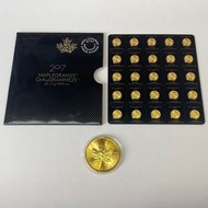 香港現貨 加拿大 楓葉金幣 1克x25枚 套裝