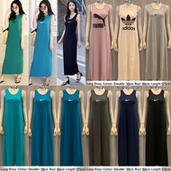 Casual muslimah Women Singlet Long Dress Jubah Cotton