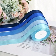 5 Rolls Mixed Color Satin Ribbon 2.5cm X 125 Yards For Gift Wrapping, Decorating Wedding, Birthday P