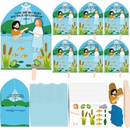 24 Pcs Baptism of Jesus Crafts for Kids Fun Home Activities 8 x 6 Inches John 1:34 Back to School Re