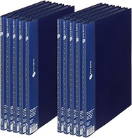 Plus Clear File Super Economy 10 Pockets A4 Vertical Navy 10 Books FC-121EL 88-411 x 10